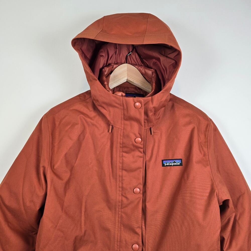 Patagonia Rust Orange Hooded Women's Parka - Picture 2 of 5
